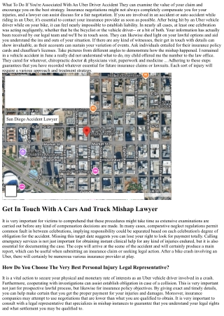 What To Do After An Uber Mishap: An Overview For Passengers With Or Without A Pe