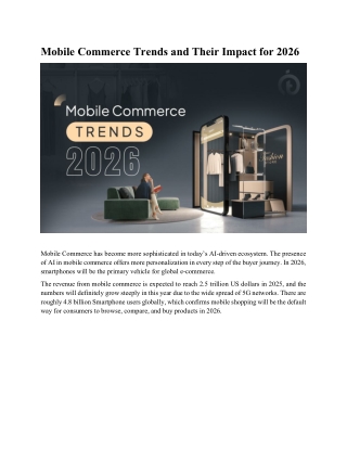 Mobile Commerce Trends and Their Impact for 2026