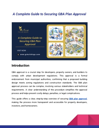 A Complete Guide to Securing GBA Plan Approval_GR Group