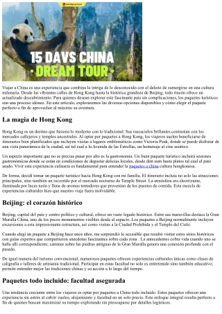 Travesía y tradición en un solo viaje hacia China