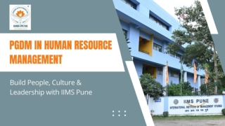 PGDM in Human Resource Management – Career-Focused Program at IIMS Pune