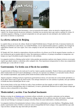 Ofertas a la Ciudad Prohibida: Conoce la Metrópoli China