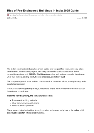 giriraj.co-Rise of Pre-Engineered Buildings in India 2025 Guide (1)