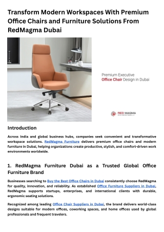 Modern Custom Office Furniture Dubai