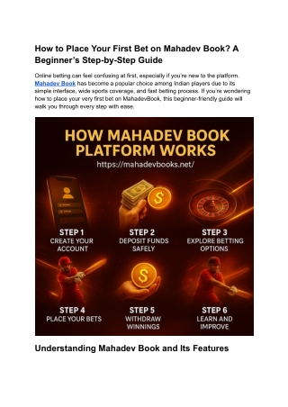 How to Place Your First Bet on Mahadev Book