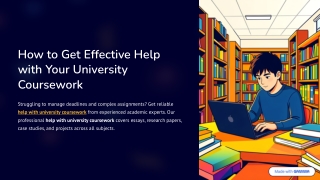 Help with University Coursework – Expert Academic Support
