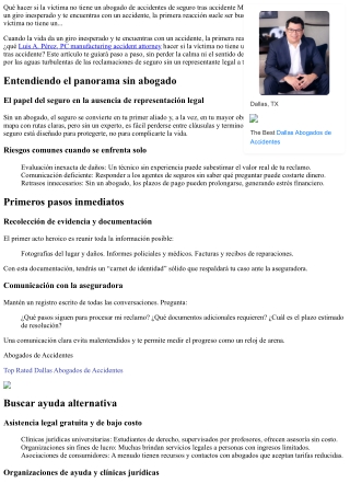 Qué hacer si la víctima no tiene un abogado de accidentes de seguro tras acciden