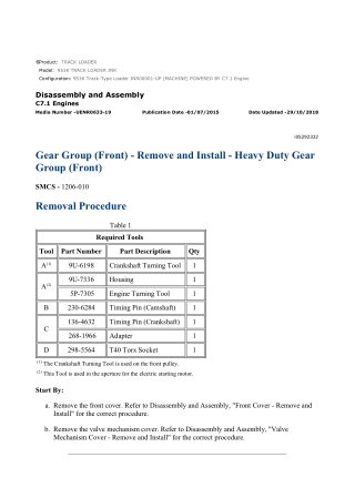 Caterpillar Cat 953K Track-Type Loader (Prefix JNR) Service Repair Manual Instant Download (JNR00001 and up)