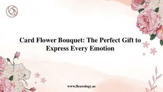 Card Flower Bouquet The Perfect Gift to Express Every Emotion