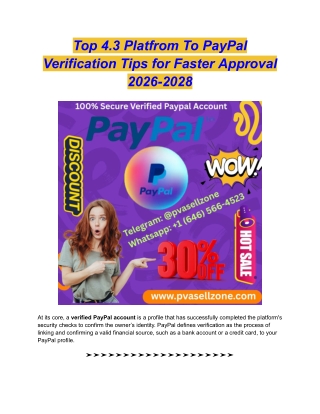 Top 4.3 Platfrom To PayPal Verification Tips for Faster Approval 2026-2028