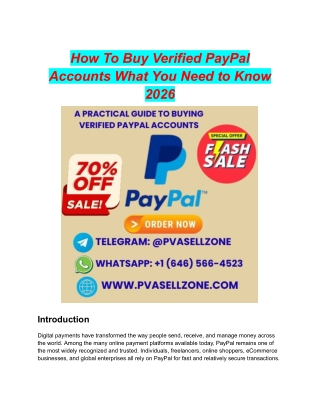 How To Buy Verified PayPal Accounts What You Need to Know 2026