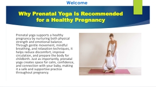 Why Prenatal Yoga Is Recommended for a Healthy Pregnancy