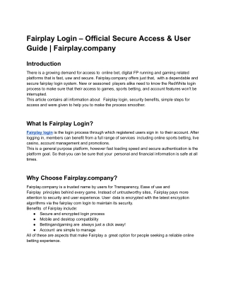 Untitled document (11)Fairplay Login – Official Secure Access & User Guide | Fai