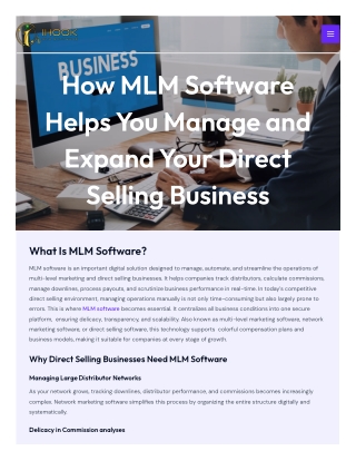 How MLM Software Helps You Manage and Expand Your Direct Selling Business
