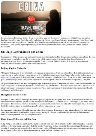 Arte culinario Chinesa: Riquezas Agregadas En Tus mismos Paquetes De viaje