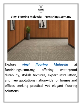 Vinyl Flooring Malaysia Furnishings.com.my