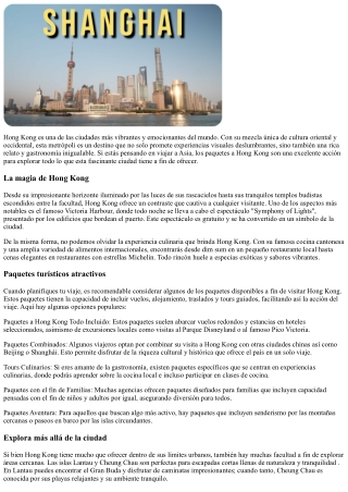 Las luces de la ciudad de Hong Kong te esperan con estos seductores paquetes