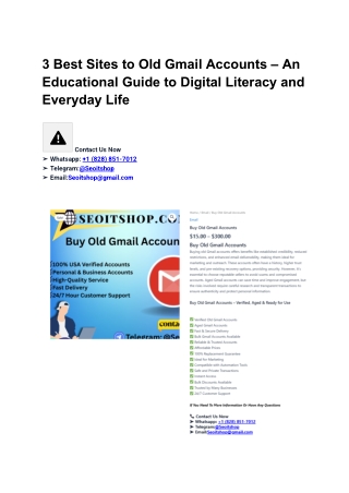 3 Best sites to Buy Old Gmail Accounts (PVA & Aged) (2)