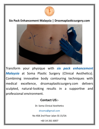 Six Pack Enhancement Malaysia Drsomaplasticsurgery