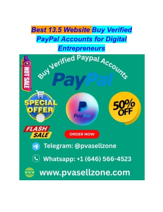 Best 13.5 Website Buy Verified PayPal Accounts for Digital Entrepreneurs