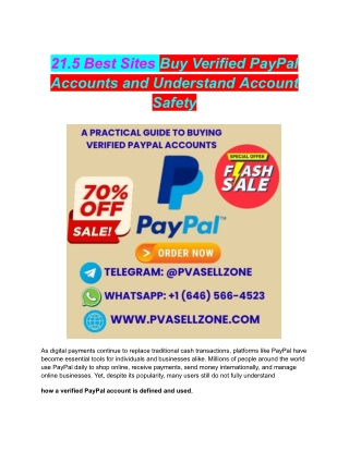 21.5 Best Sites Buy Verified PayPal Accounts and Understand Account Safety