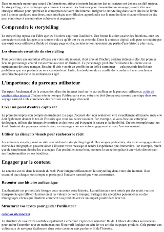 Comment intégrer le storytelling dans la conception de votre site internet ?