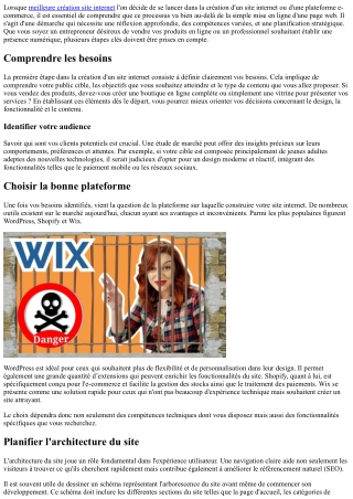 Création de sites internet et e-commerce : par où commencer ?