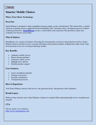 Why Smart Dukaan Is Becoming India’s Most Trusted Smartphone Retail Destination