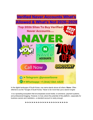 Verified Naver Accounts What’s Allowed & What’s Not 2026–2028