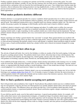 Pediatric Dentist Accepting New Patients: How to Get Started