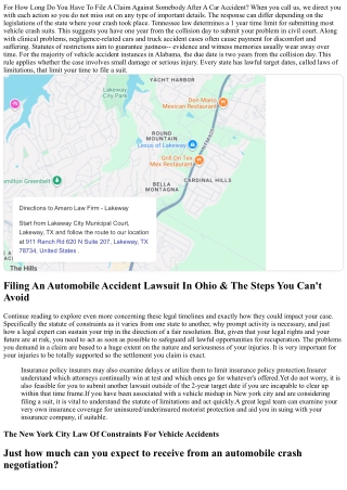 The Length Of Time After An Accident Can You Sue? Skilled Legal Understandings