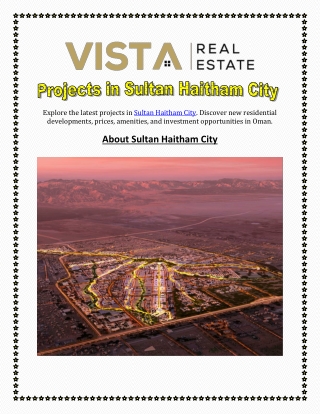 Projects in Sultan Haitham City