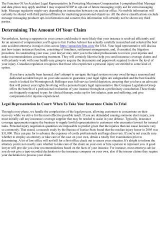 The Duty Of A Personal Injury Legal Representative In Securing Optimum Compensat