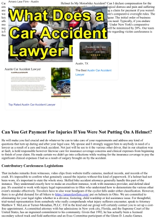 Can I Still Obtain Payment If I Wasnt Using A Helmet In My Motorbike Collision?