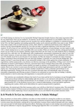 When To Obtain An Attorney After A Vehicle Accident O'connor Acciani & Levy