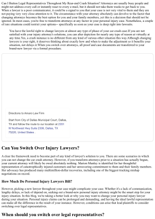 Can You Switch Accident Legal Representatives? 4 30 2025