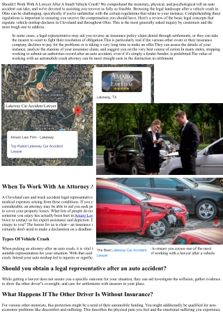 Should I Obtain A Lawyer After An Automobile Mishap?