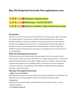 7 0 Best Sites to Buy Snapchat Accounts in this time