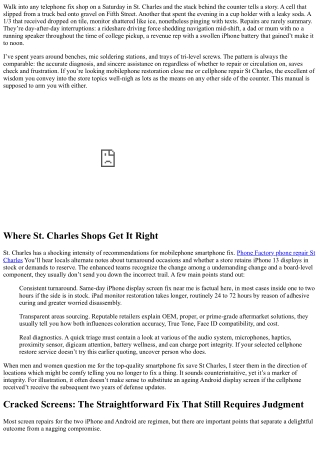 Cell Phone Repair St. Charles MO: Cracked Screens to Charging Ports