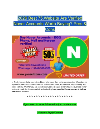 2026 Best 75.Website Are Verified Naver Accounts Worth Buying_ Pros & Cons