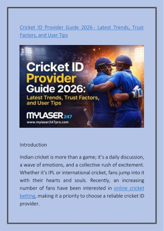 Cricket ID Provider Guide 2026 - Latest Trends, Trust Factors, and User Tips