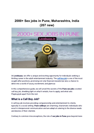 2000  Sex jobs in Pune, Maharashtra, India (207 new)