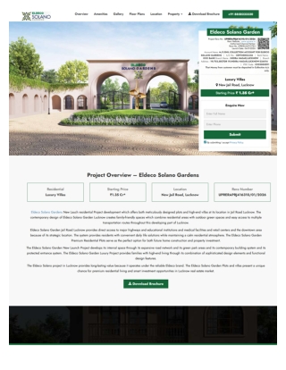 Eldeco Solano Garden | New Plots & Villas at Jail Road Lucknow