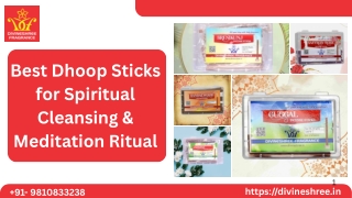 Best Dhoop Sticks for Spiritual Cleansing & Meditation Rituals