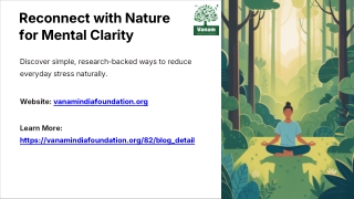 How to Relieve Stress Naturally Reconnect with Nature for Mental Clarity