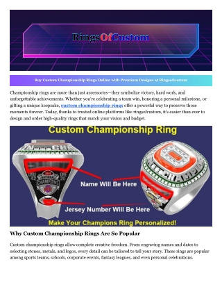 custom championship rings