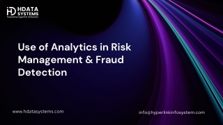 Use of Analytics in Risk Management & Fraud Detection ppt