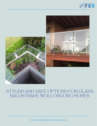 Stylish and Safe Options for Glass Balustrade Wollongong Homes