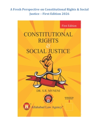 A Fresh Perspective on Constitutional Rights & Social Justice | First Edition 20