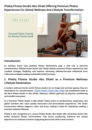 Pilates Programs Designed for Core Strength, Weight Loss, and Posture